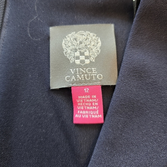 Vince Camuto Dark Navy Short Sleeve Knee Length Dress 12 - Picture 5 of 7